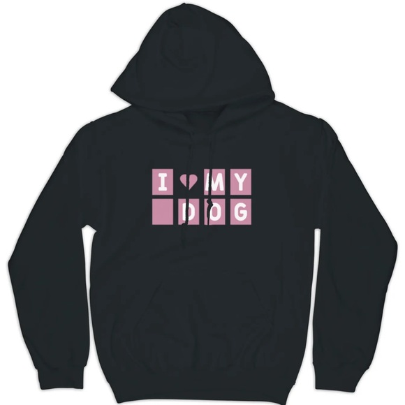 Women’s Dog Mom Hoodie Sweater Small I Love My Dog Hoody Puppy Gift Pup Apparel - Picture 1 of 2
